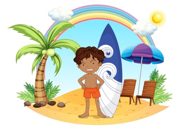 Рисованный пляж