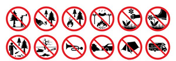 Знаки правила поведения в лесу