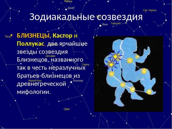 Созвездие Близнецы