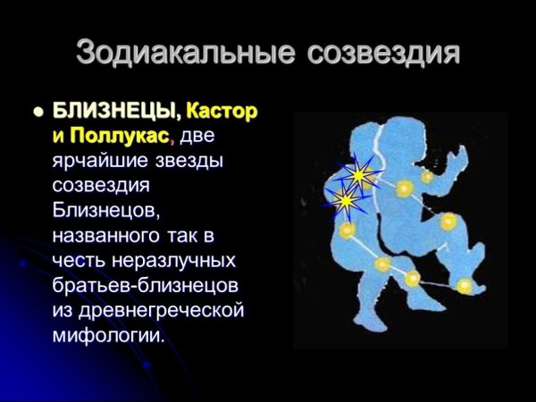 Созвездие Близнецы