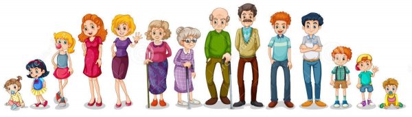 Человек от младенца до старика