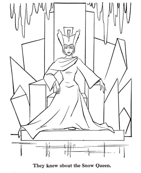 Раскраски к сказке Снежная Королева Андерсена
