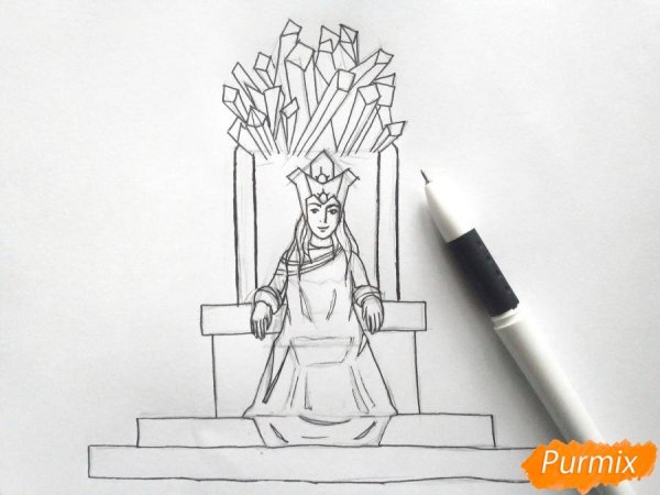 Трон снежной королевы рисунок
