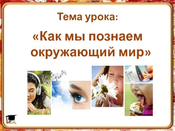 Как мы Познаем окружающий мир