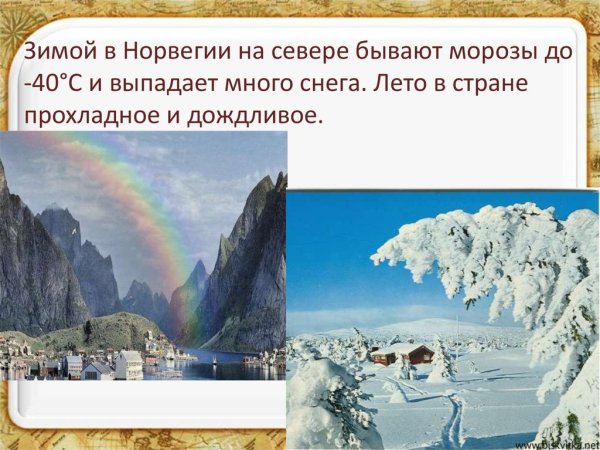 Норвегия презентация 3 класс