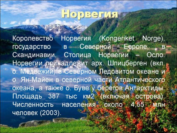Норвегия презентация