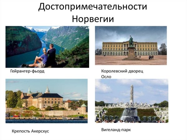 Достопримечательности Норвегии 3 класс