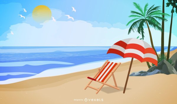 Фон пляж для детей