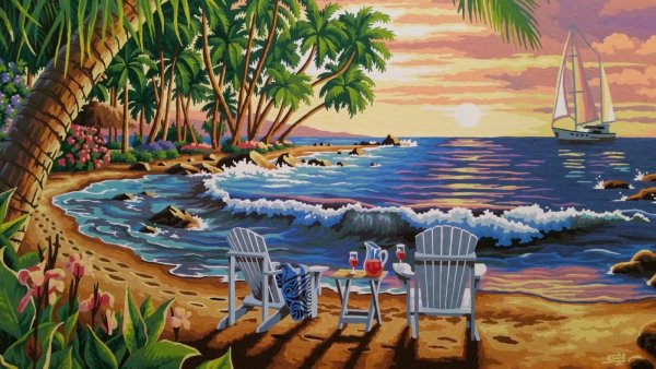 Рисунок отдых на море