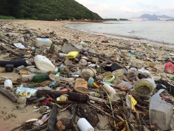 Очень грязный пляж