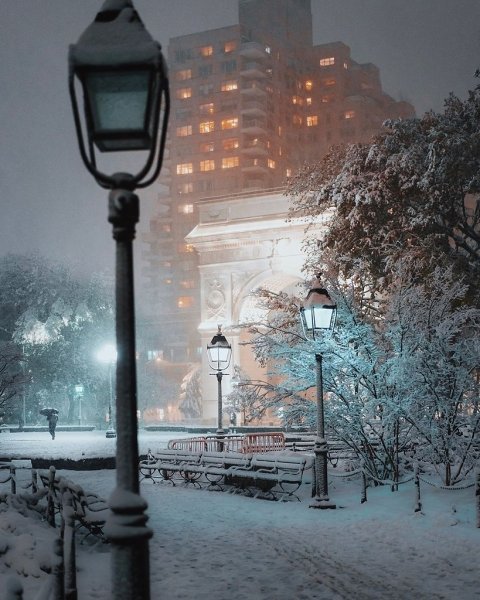 Город зимой