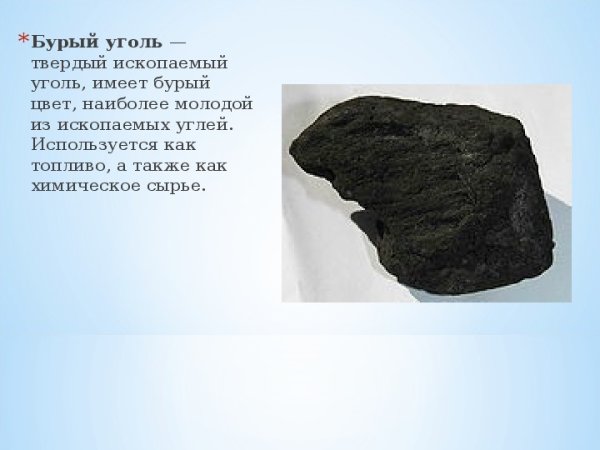 Бурый уголь Горная порода
