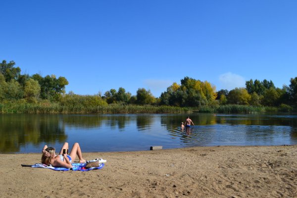 Орск река Урал пляж