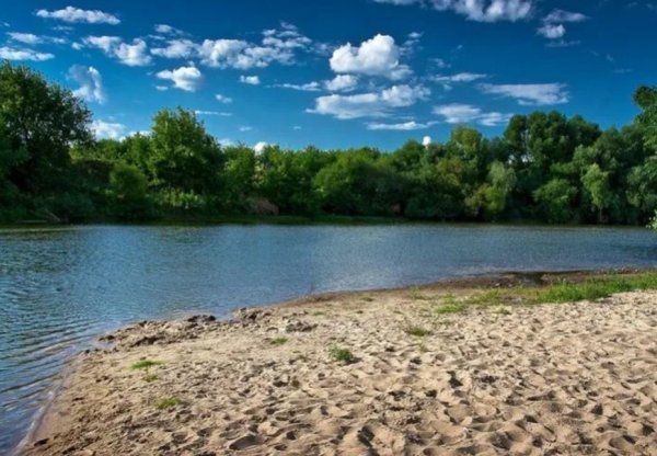 Лето река пляж