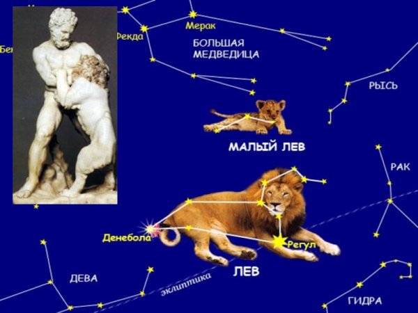 Малый Лев Созвездие схема