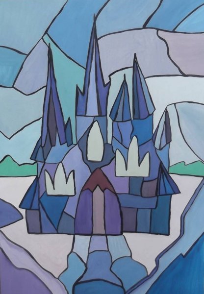 Замок снежной королевы рисунок