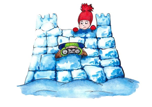 Снежная крепость для детей