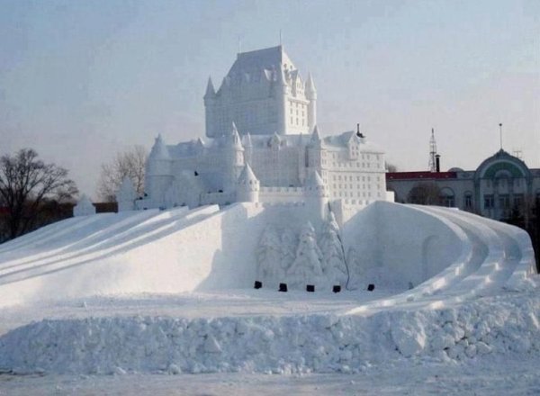 Снежный городок крепость