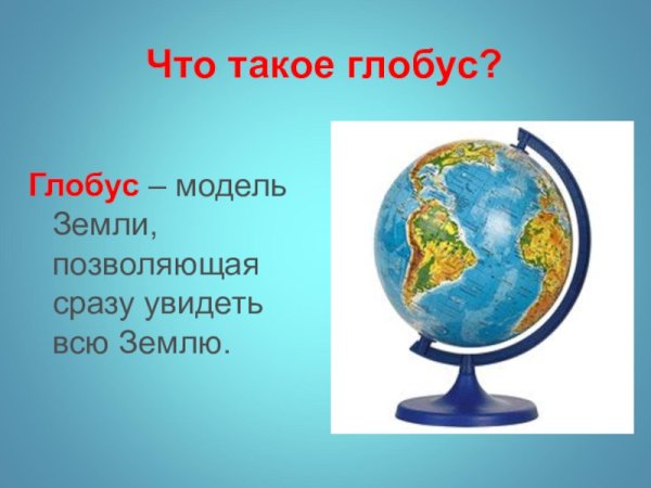 Глобус уменьшенная модель земли