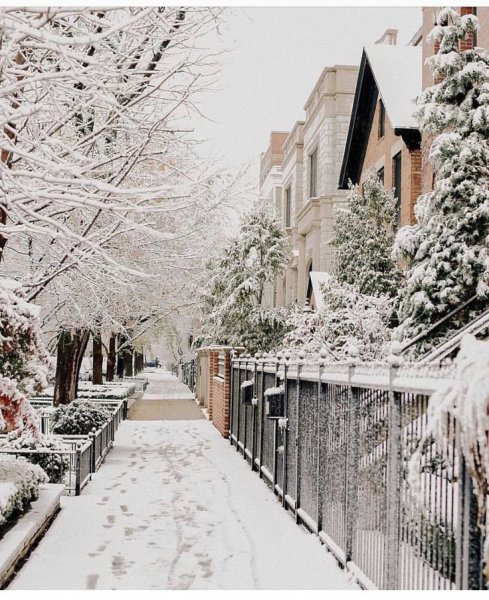 Город зимой