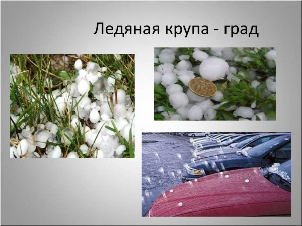 Снежная крупа и град