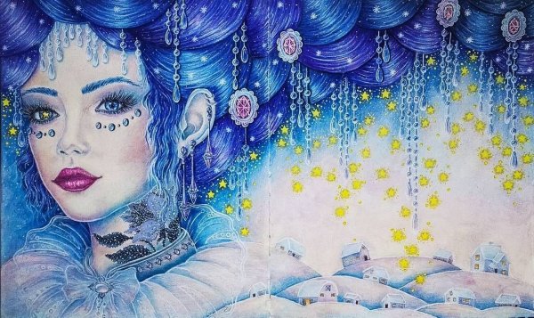 Рисование снежной королевы