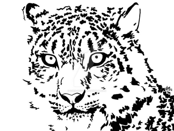 Снежный Барс силуэт