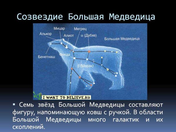 Рассказ про Созвездие большая Медведица 1 класс