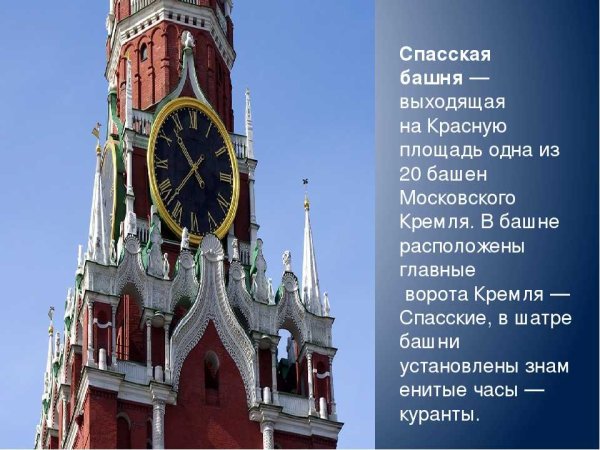 Спасская башня Кремля окружающий мир