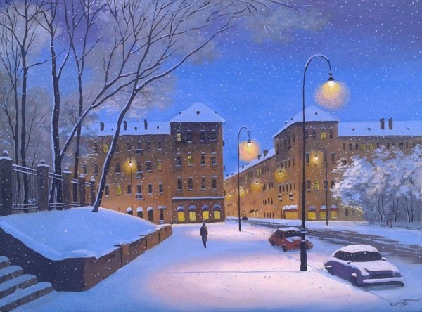 Художник Александр Болотов зима