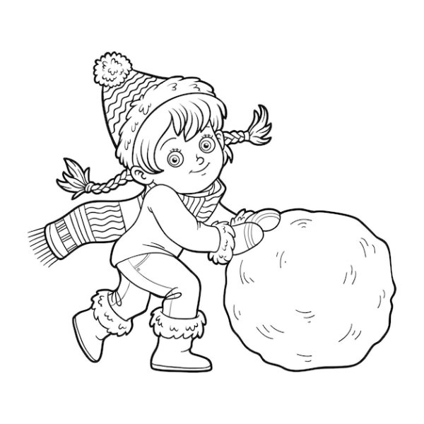 Снежные комки раскраска