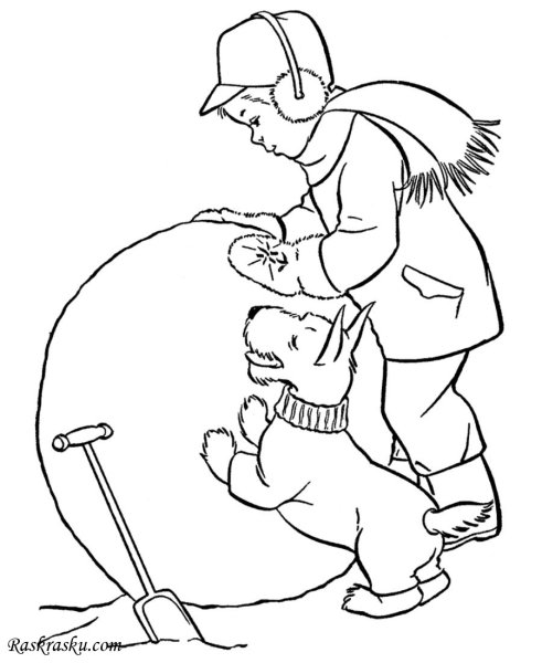 Раскраски для мальчиков собачки