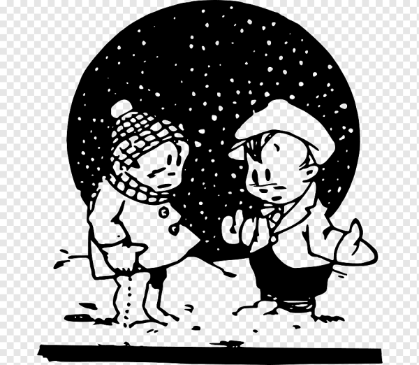 Рисунок снежки черно белый