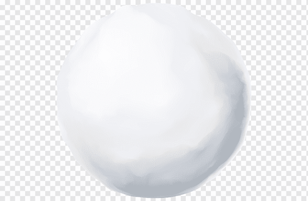 Комок снега на прозрачном фоне