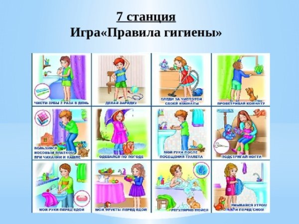 Знаки правил гигиены