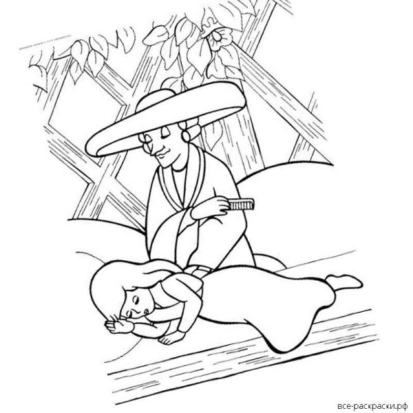 Герда раскраска Снежная Королева