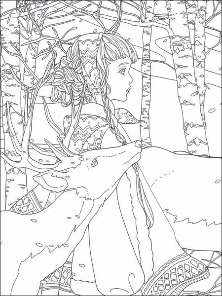 Раскраска по номерам Снежная Королева