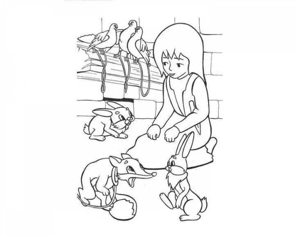 Раскраска Кай из сказки Снежная Королева