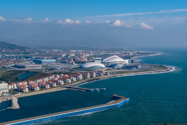 Олимпийский парк Адлер вид сверху