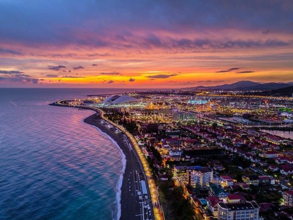 Чёрное море Сочи панорама