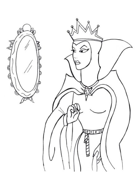 Раскраска о мертвой царевне и семи богатырях