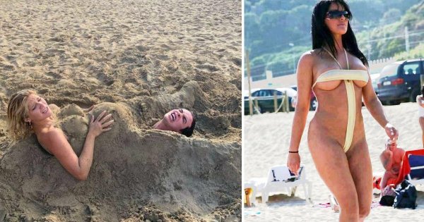 Пляж для привитых и непривитых прикол