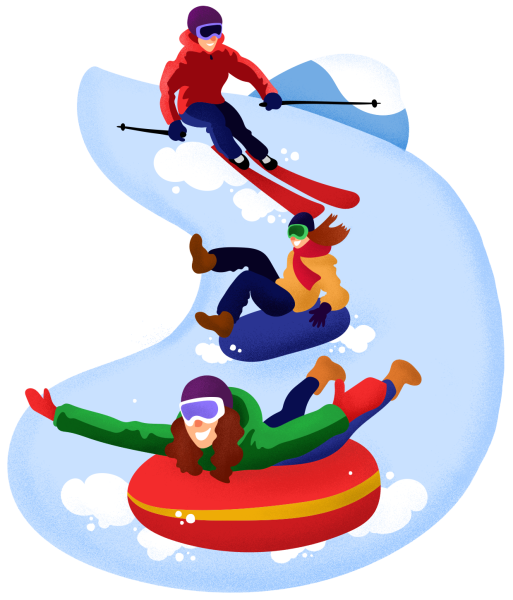 Катание на ватрушках