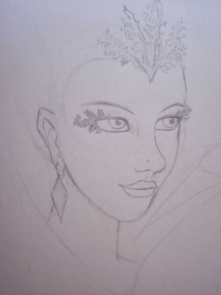 Королева рисунок карандашом