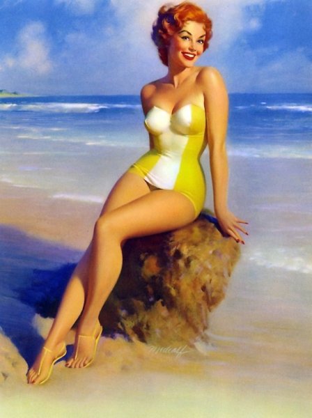 Пин ап пляж