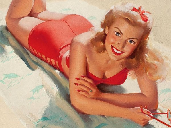 Pin up фотосессия на пляже