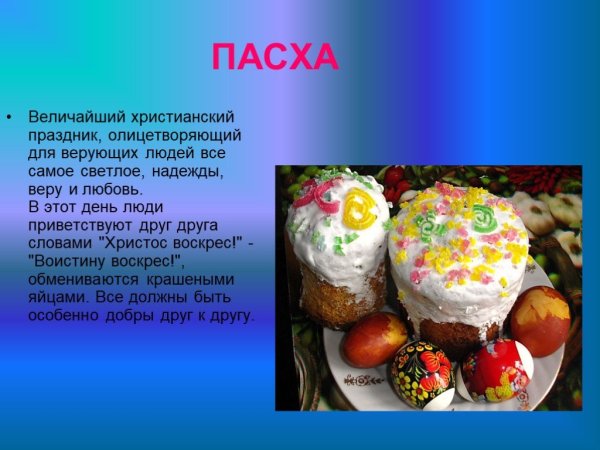 Пасха описание праздника