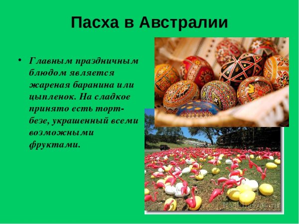 Традиции празднования Пасхи