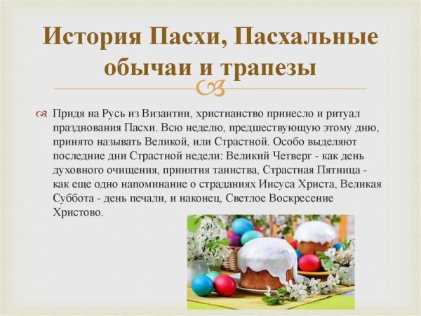 Традиции праздника Пасха