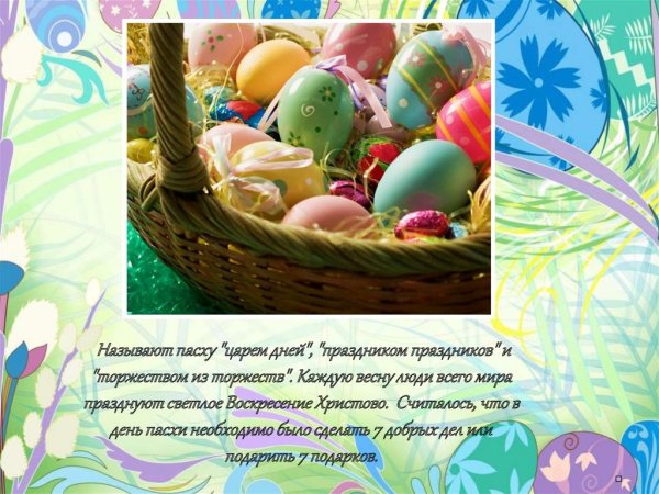 Со светлой Пасхой слайд